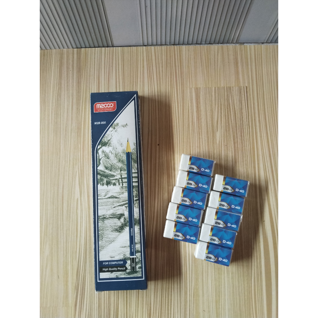 

TERBARU PAKET HEMAT 1 PACK PENSIL M2000 + 10PCS PENGHAPUS DAVIS PUTIH