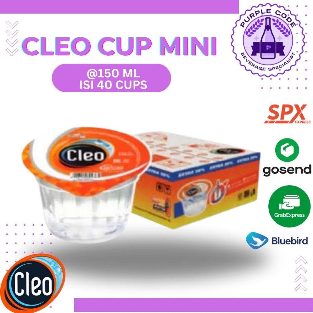

(INSTANT READY) CLEO GELAS MINI AIR MURNI 150 ml Isi 40 CUPS Per DUS - READY AIR AIR AIR AIR AIR GALON, GELAS / CUP Air Minum Kemasan Botol Minuman Kardus