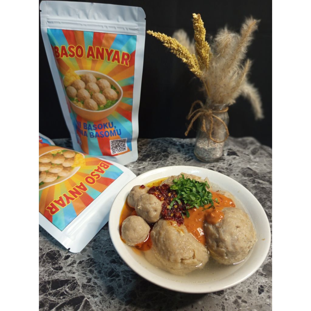 

BASO ANYAR KECIL ISI 11pcs(1 buah baso cincang di tambah 10 buah baso kecil halus),baso beranak,baso urat,baso cincang