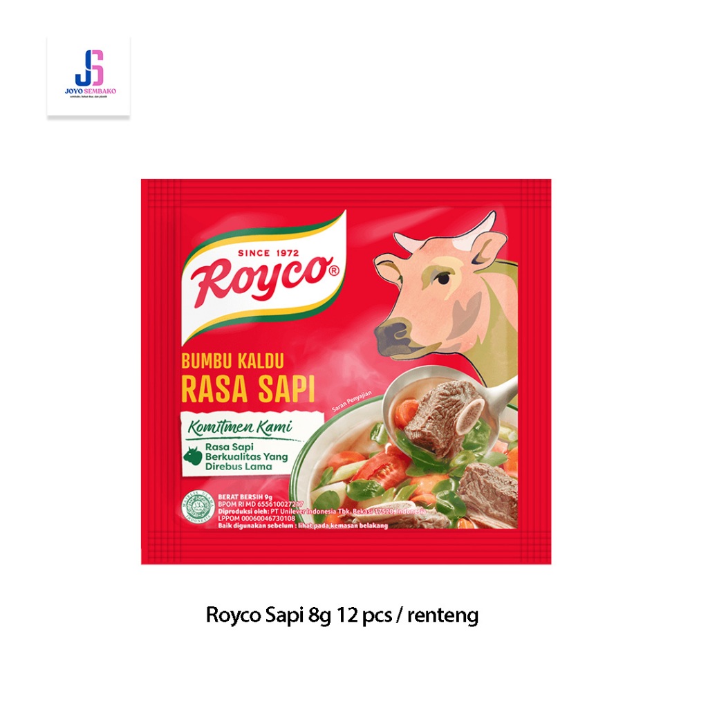 

Royco Rasa Sapi 8g – 12 Sachet / Renteng – Rp7.000