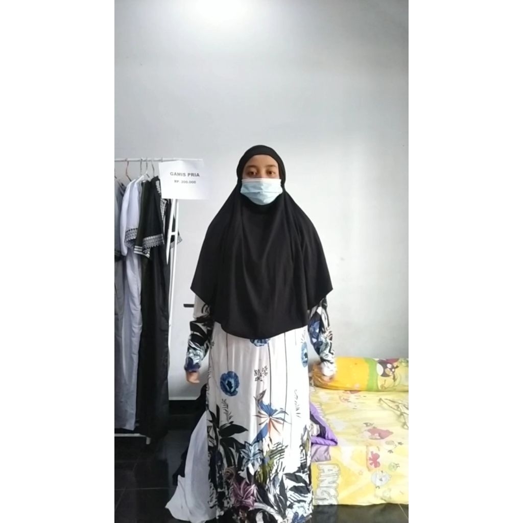 setelan gamis bahan lembut wanita bekas pakai kondisi bagus