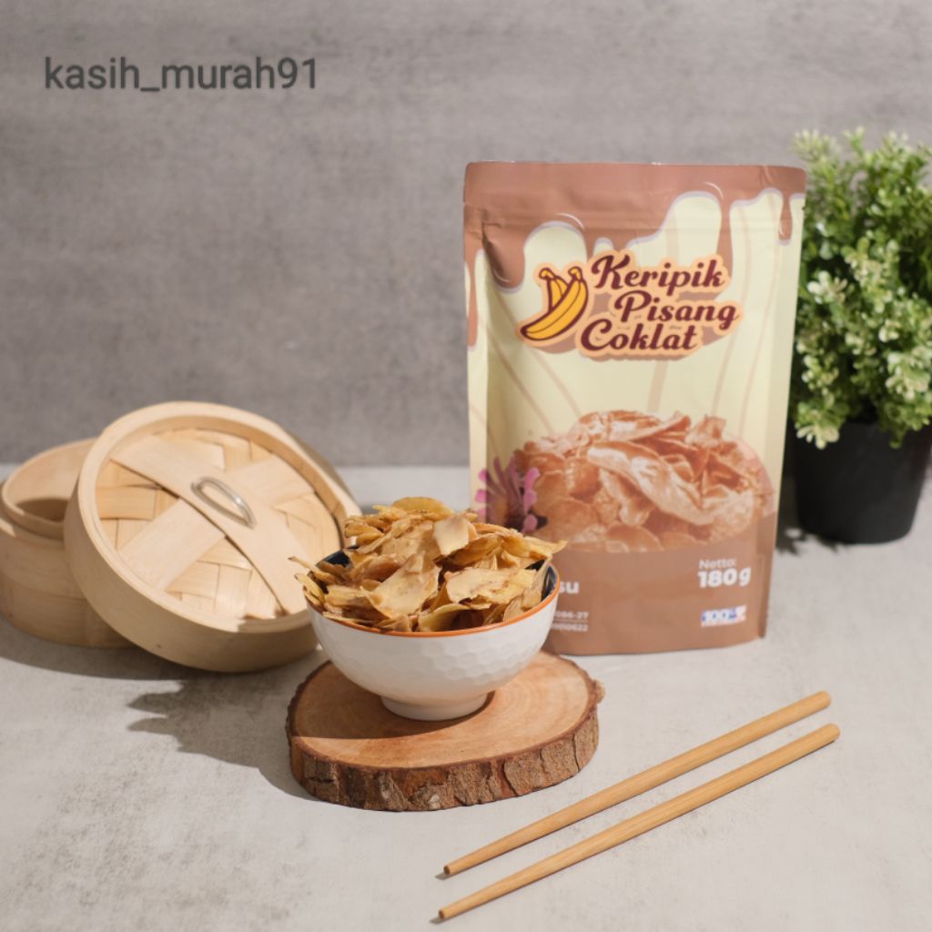 

keripik pisang coklat lumer kriuk/banana chips aneka rasa 180g