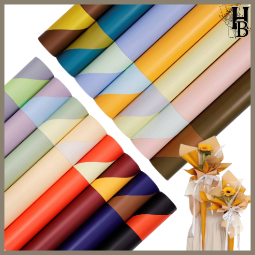

Bicolor Cellophane Kertas Buket Bunga Dua Warna Wrapping Paper Ecer Lembaran 6200