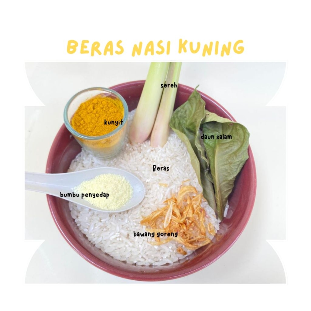 

Beras nasi kuning/nasi kuning instan/nasi kuning/beras/beras premium/beras mang AK/beras 250gram