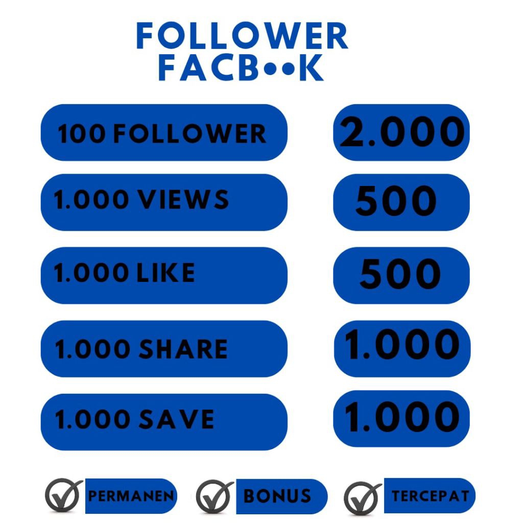 Promo Follower Profil & Fanspage Permanen Bergaransi