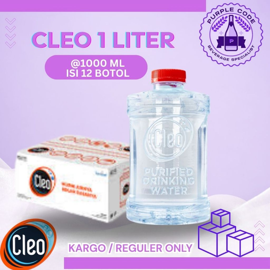 

(KARGO / REGULER) CLEO 1 LITER Isi 12 BOTOL Per KARTON - READY AIR AIR AIR AIR AIR GALON, GELAS / CUP Air Minum Kemasan Botol Minuman Kardus