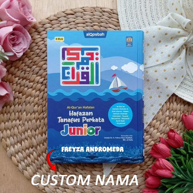 AlQuran Custom Nama Hafalan Hafazan Tanafus Perkata Junior 8 Blok Berwarna A5