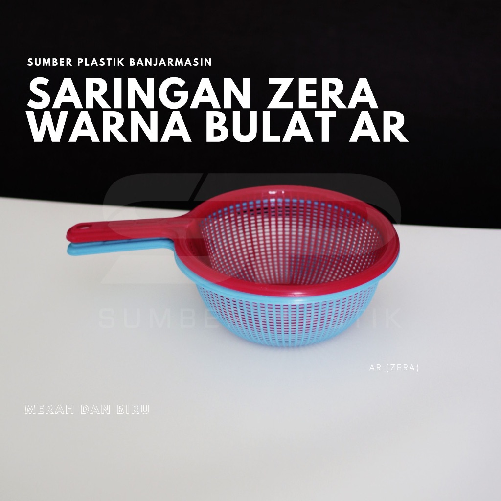 Saringan Zera AR Product Wadah Tempat Penyaring Makanan Serbaguna Plastik Warna Bulat (Satuan)