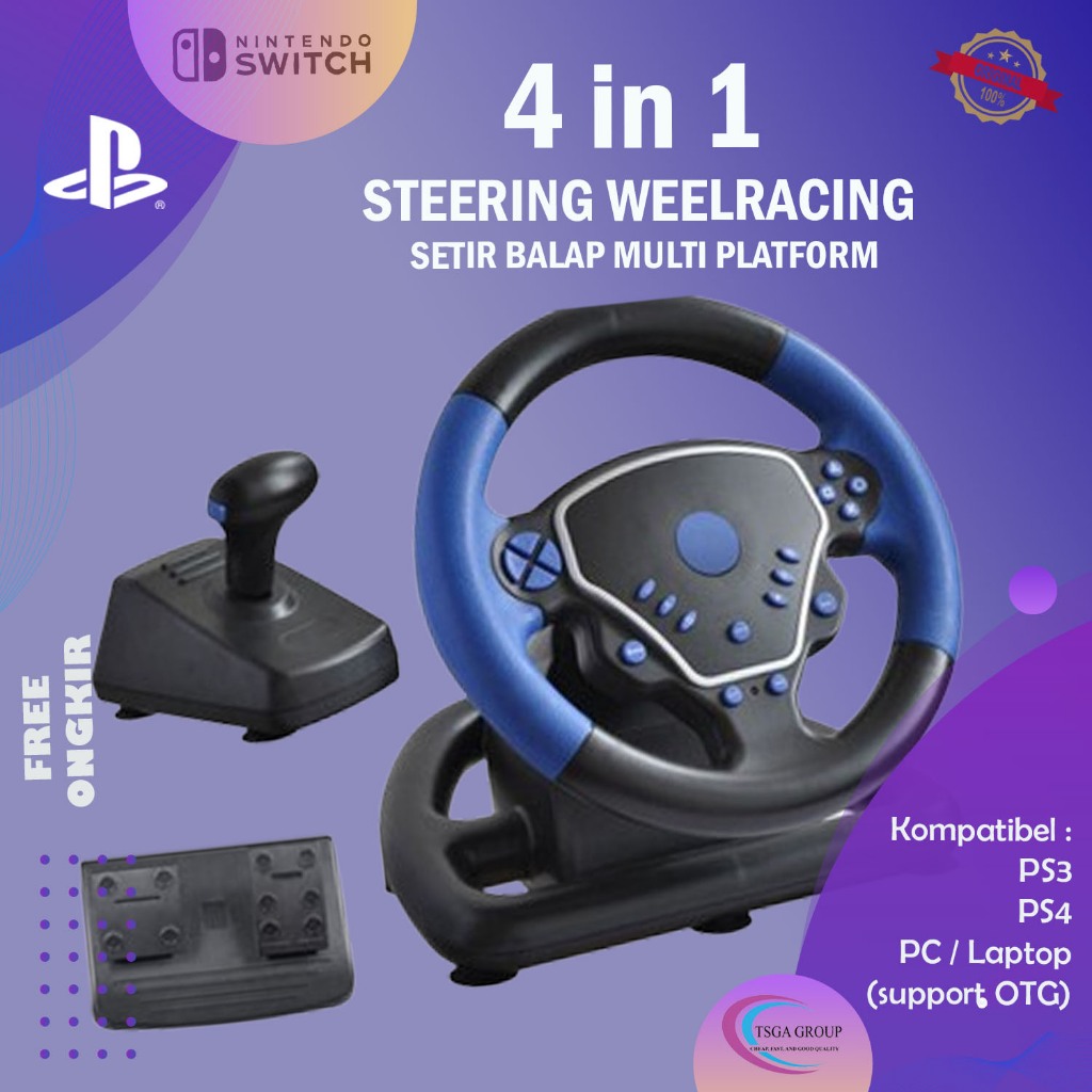 Steering Wheel Racing Simulator PS4 PC PS3 Laptop HP TV Android Smartphone PC / Stiran Mobil Game
