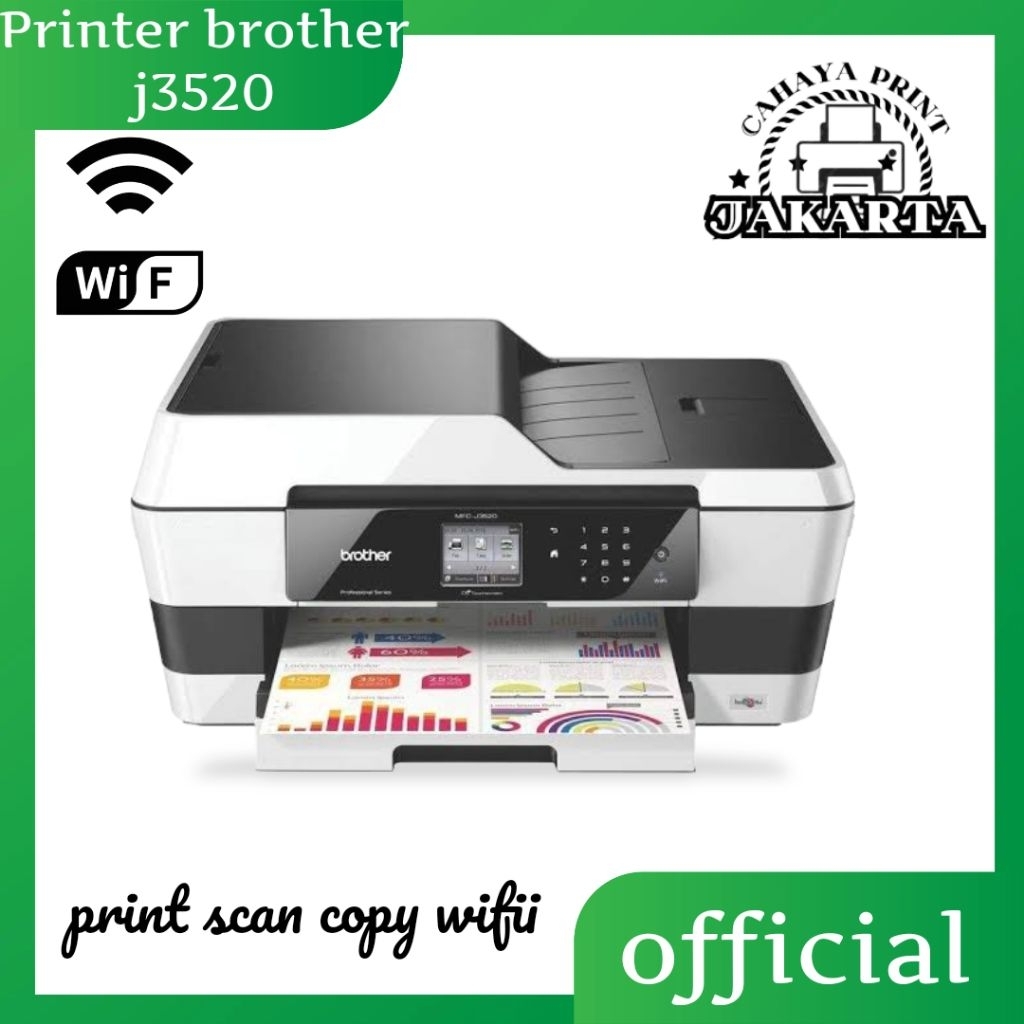 printer brother mfc - j3520 siap pakai bekas berkualitas