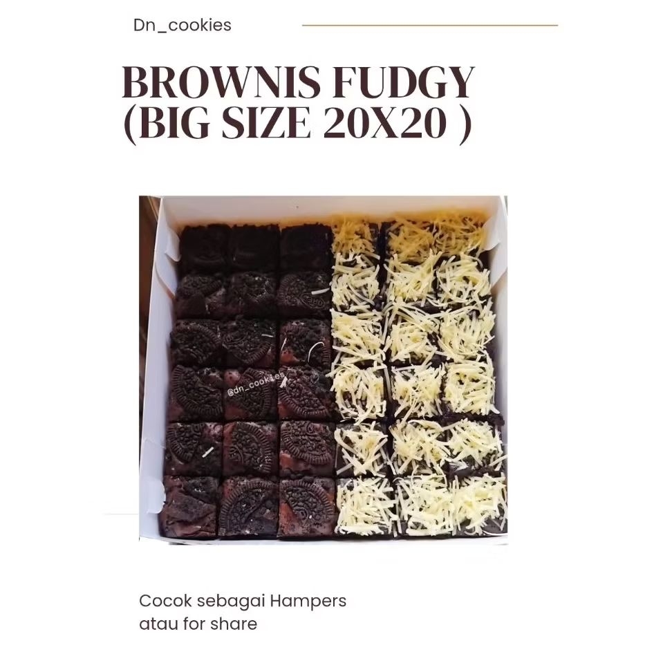 

Brownis Fudgy Bigsize 20x20