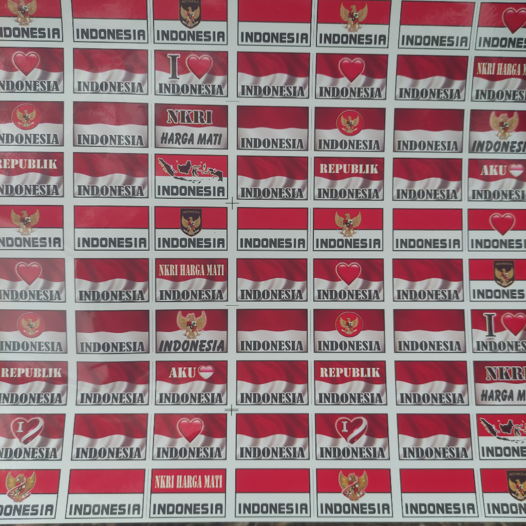 

80 pcs stiker pipi indonesia merah putih stiker bendera merah putih