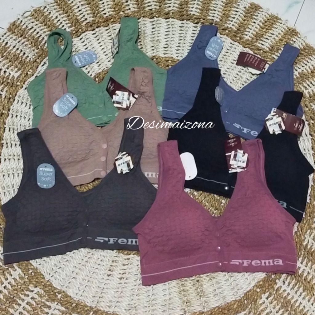 BH FEMA 303 KANCING DEPAN DEWASA PAKAI BUSA TALI LEBAR