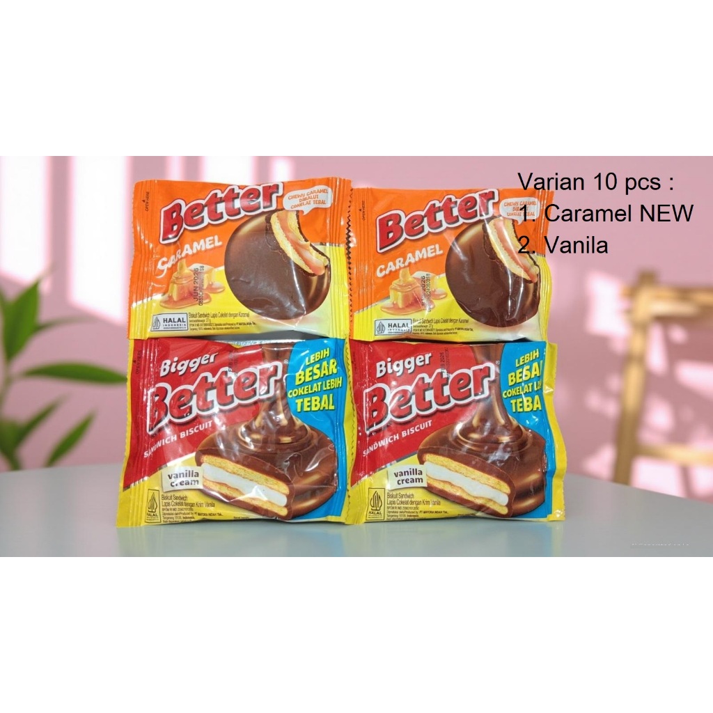 

Roma Better all varian 10 pcs BOX better Caramel NEW Sandwich Better Vanila Renceng