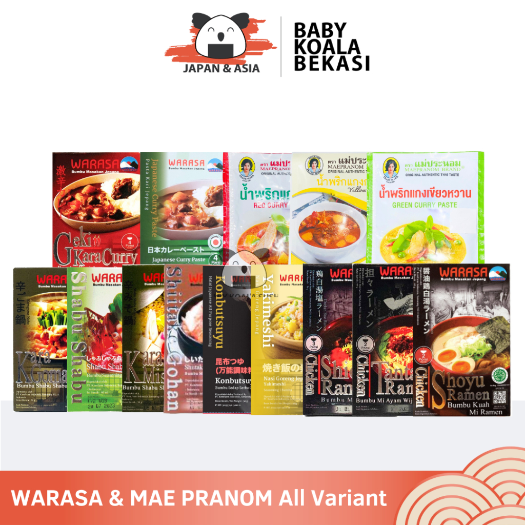

WARASA Bumbu Shabu-Shabu Instan 50 g Halal │ Chicken Shoyu Curry Tantan Karagoma Miso Yakimeshi Konbutsutu Sukiyaki | Maepranom| All Variant -BKB
