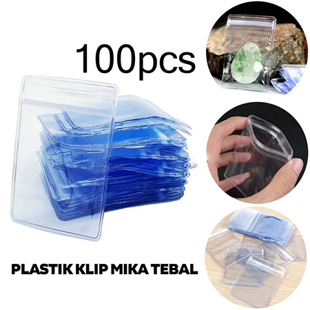 

Plastik Klip Mika Tebal Plastic Clip Tebal Accessories Permata 1 Pack isi 100pcs / Plastik Klip