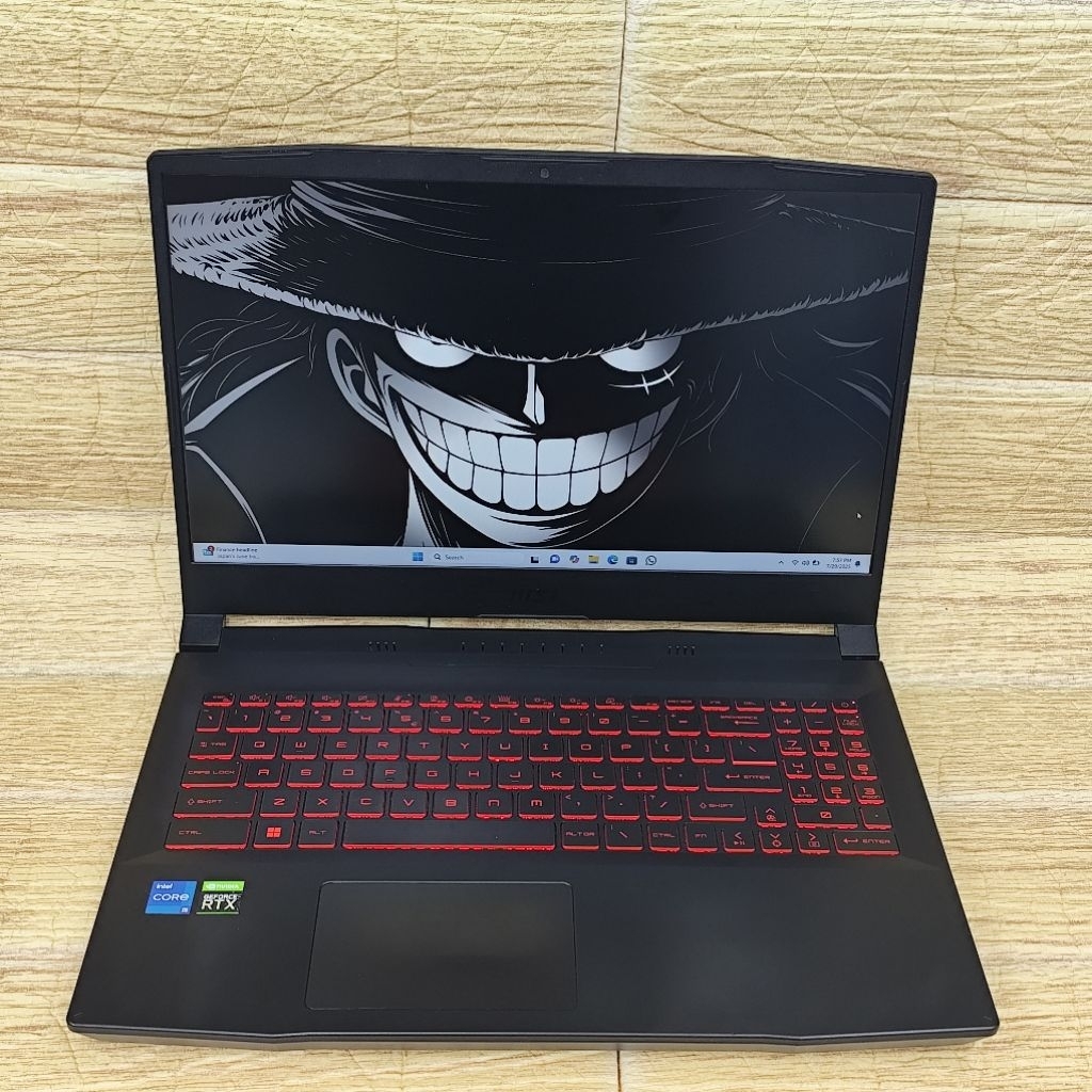 Laptop 2nd MSI KATANA GF66 11UC Core i5-11400H RAM 8GB SSD 512GB RTX 3050