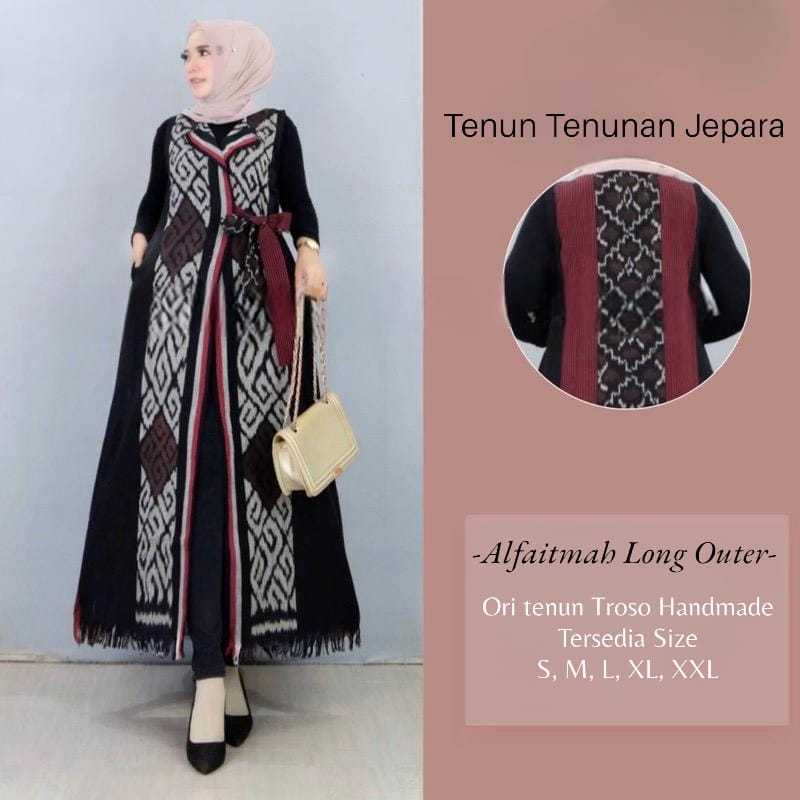 TERBARU ALFATIMAH LONG OUTER JUMBO LD 110 - LD 130 // ROMPI PANJANG SEMI GAMIS