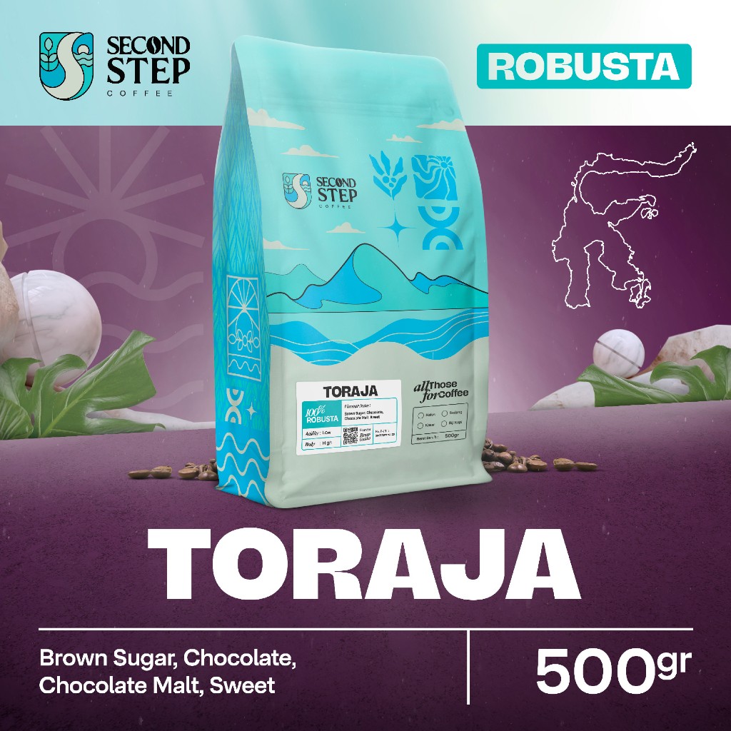 

Biji Kopi Bubuk Robusta Toraja Coffee Roast Beans Espresso Tubruk 500gr