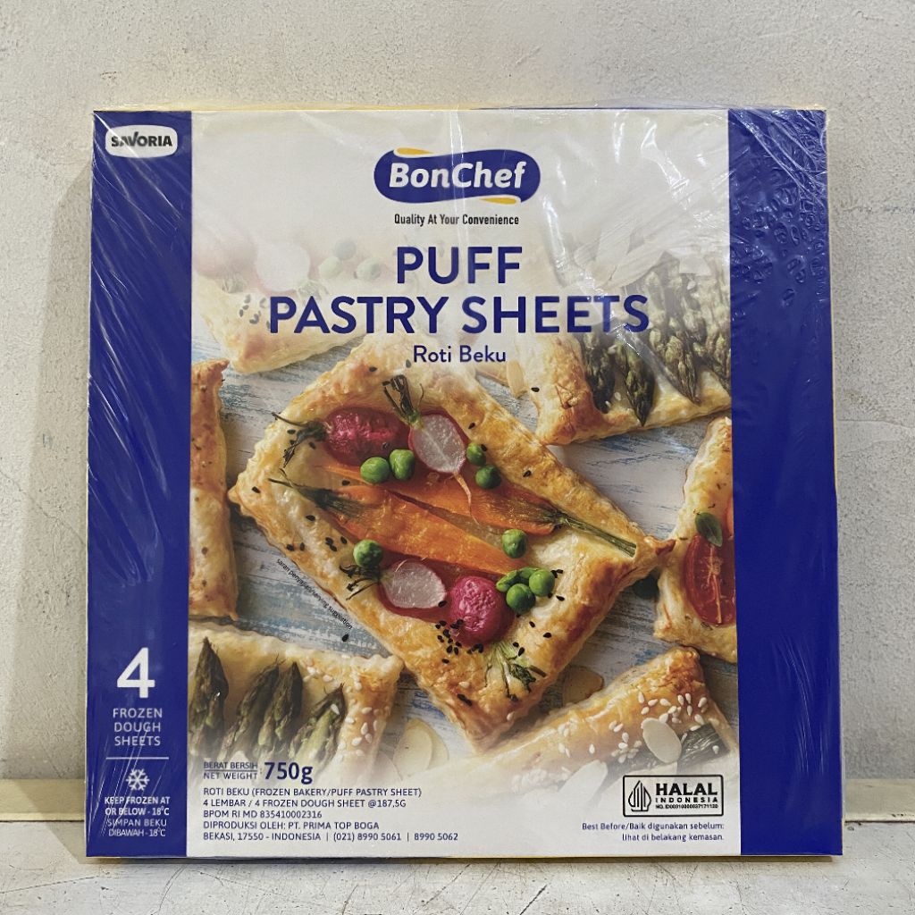 Bonchef puff pastry 750 gram isi 4 lembar | bonchef puff pastry | puff pastry