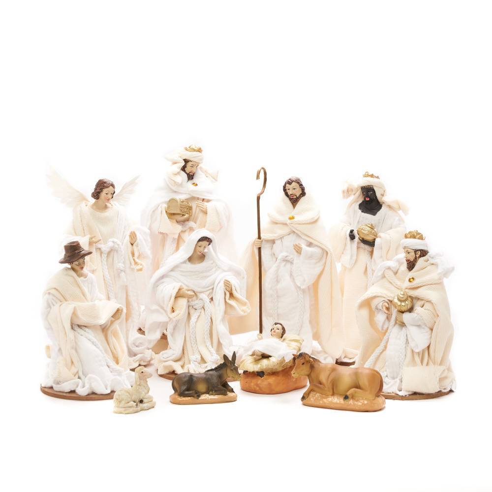 Patung Set Natal Premium Fabric 25cm Pajangan Patung Nativity Kelahiran Yesus Kristus Dekorasi Rumah