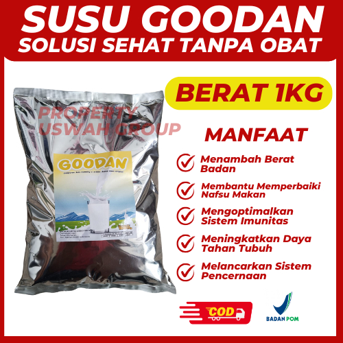 

Susu Kambing Etawa Bubuk 1Kg GOODAN Penggemuk Penambah Berat Badan Dewasa