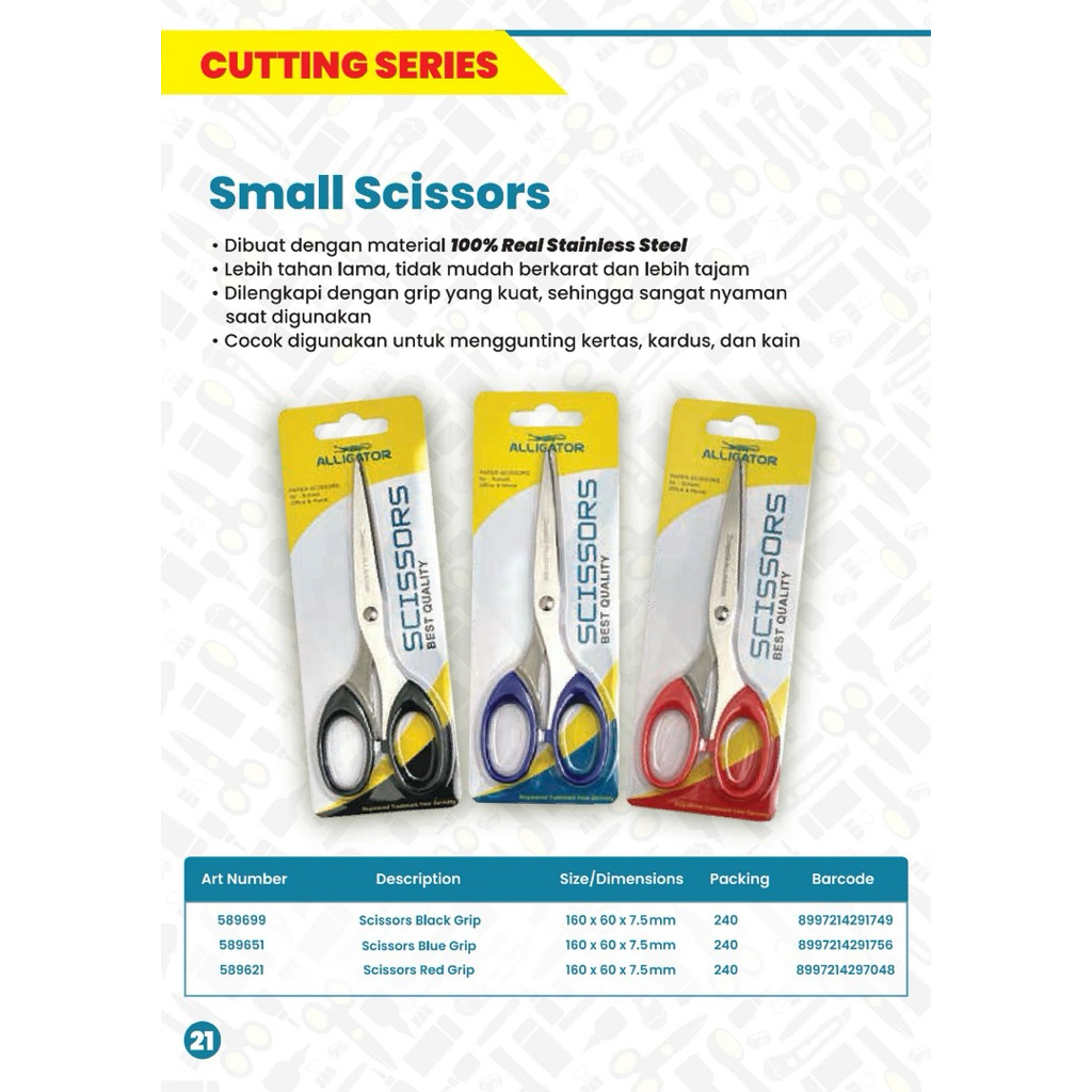 

Gunting Alligator Small Scissors 16cm Gunting Sedang