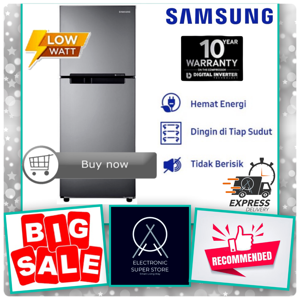 KULKAS 2 PINTU SAMSUNG RT20FARBDSA RT-20FARBDSA 20FAR DIGITAL INVERTER COOL PACK DEODORIZING FILTER 