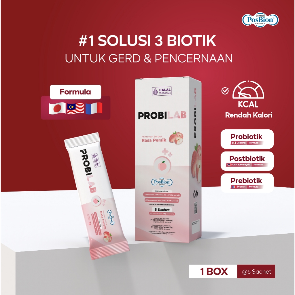 

PROBILAB - Suplemen Kids 3 Biotik untuk Pencernaan & Tumbuh Kembang Anak Rasa Peach