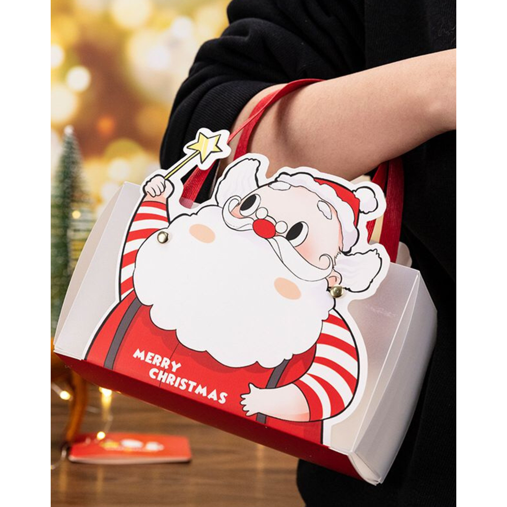 

red bag santa (box hampers cantik) bahan mika