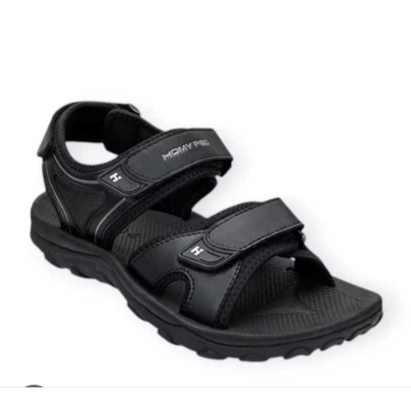 Sandal Gunung Cowok Pria Slop Jepit Hitam Homyped Vulcano Sport Karet Anti Slip Size 39 - 44