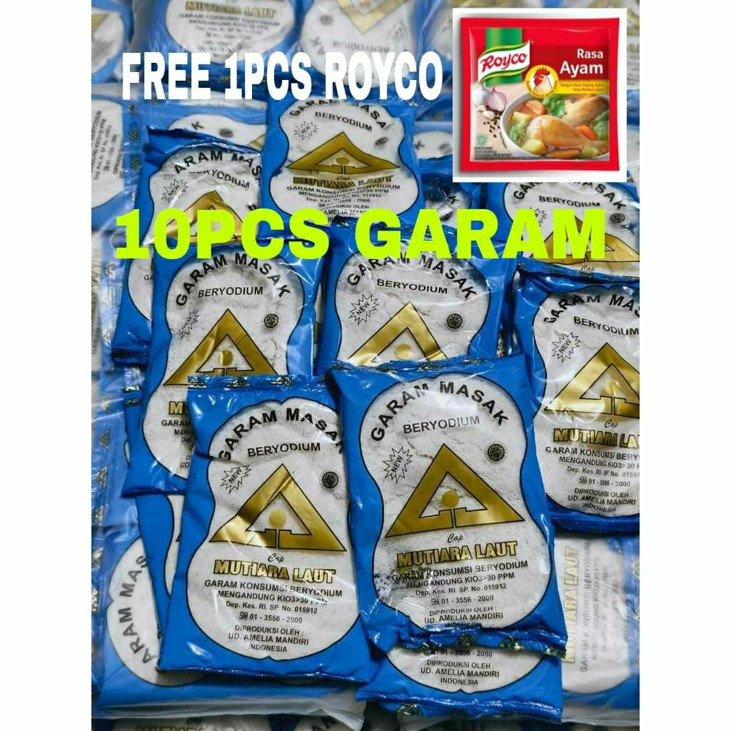 

10Pcs Garam Masak Dapur Beryoudium Free 1Pcs Royco Ayam Termurah
