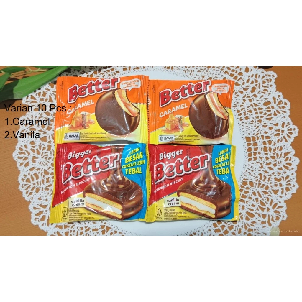 

Roma Better all varian 10 pcs BOX better Caramel NEW Sandwich Better Vanila Renceng