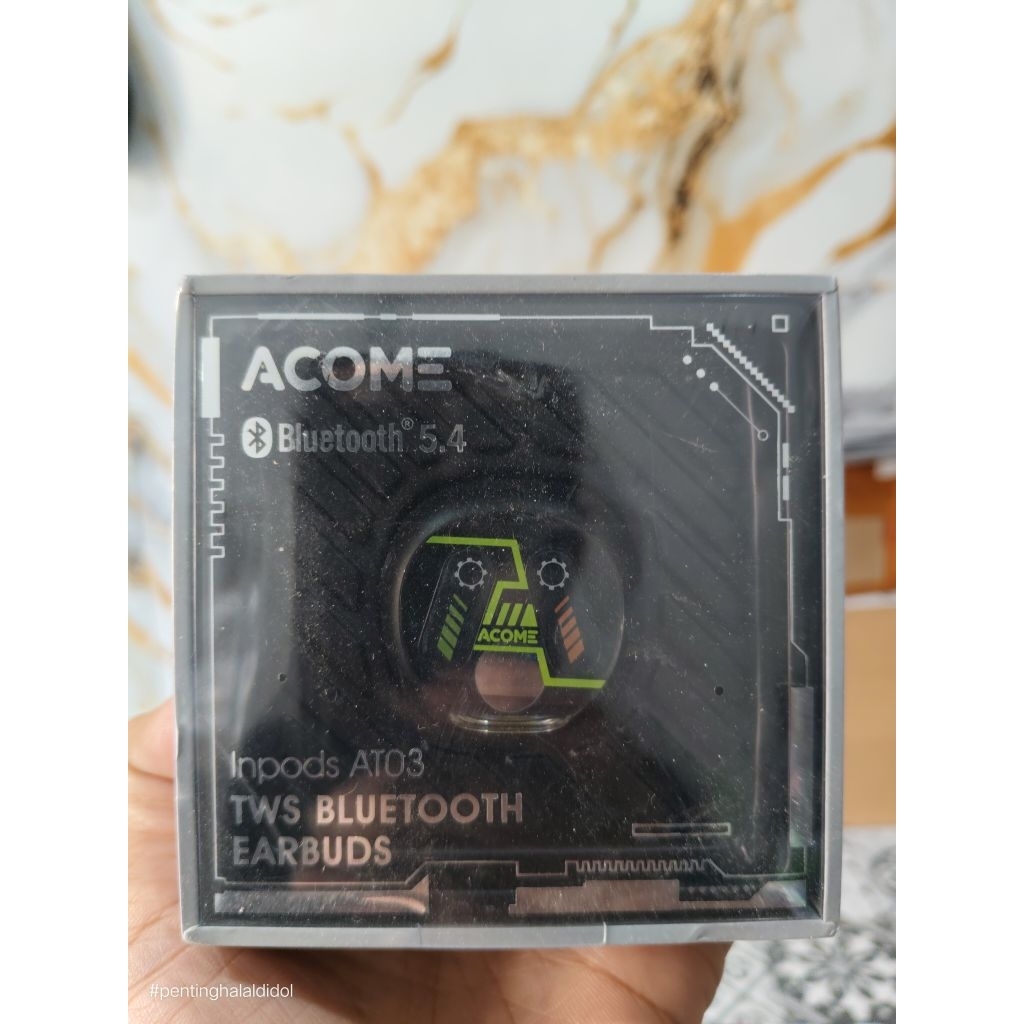 (BARU) Handsfree Headset Bluetooth TWS ACOME INPODS AT03 Original