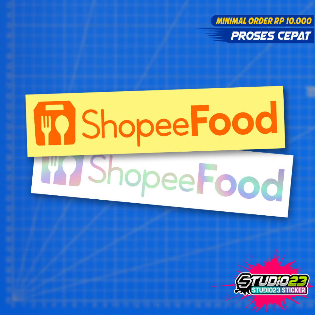 

Stiker Shopee FOOD cutting Hologram - model panjang