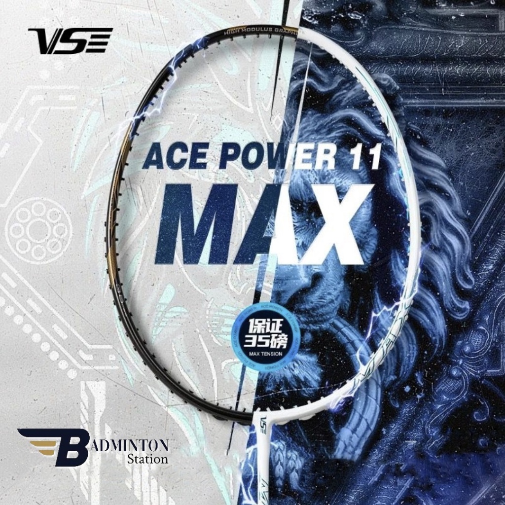 RAKET BADMINTON VS VENSON ACE POWER 11 MAX / ORIGINAL VSE ACE POWER 11 MAX BADMINTON RACKET