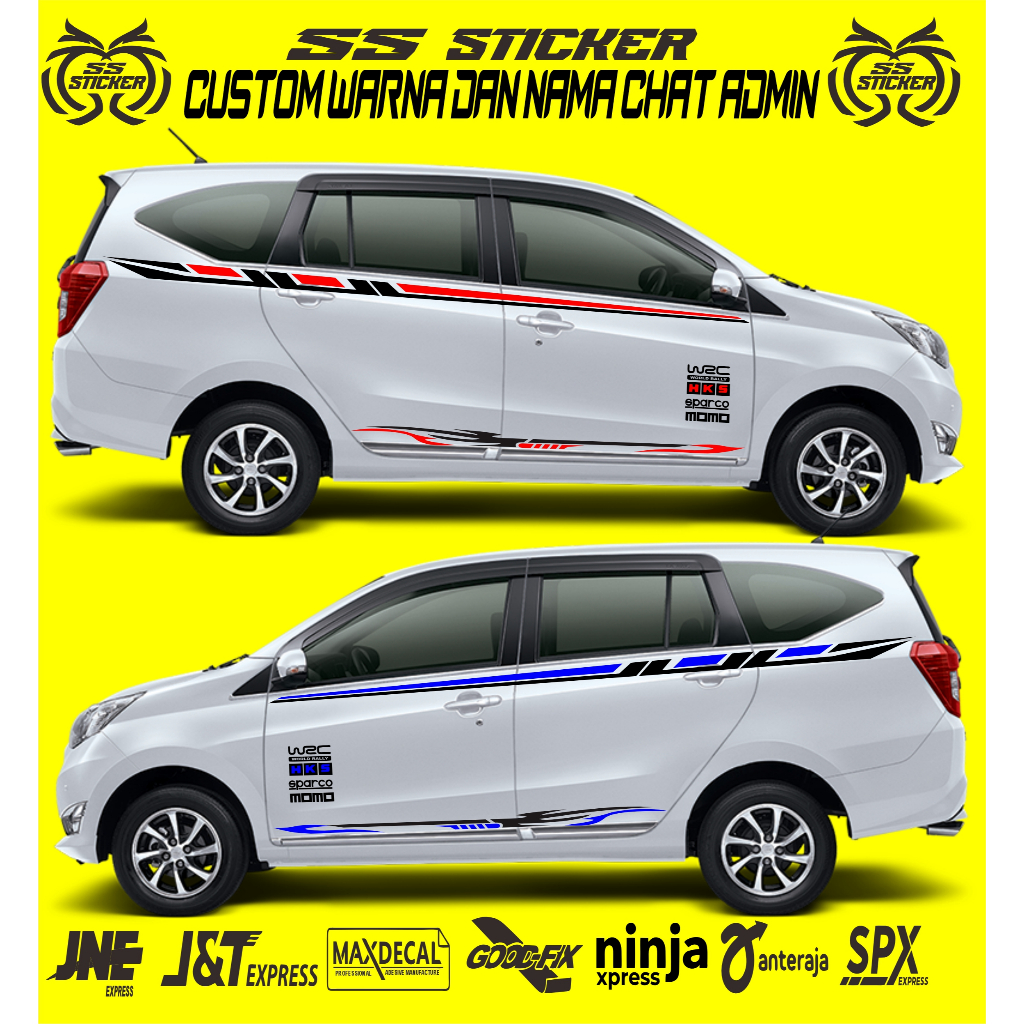 Stiker cutting mobil sigra hitam promo list stiker mobil sigra calya terbaru terlaris