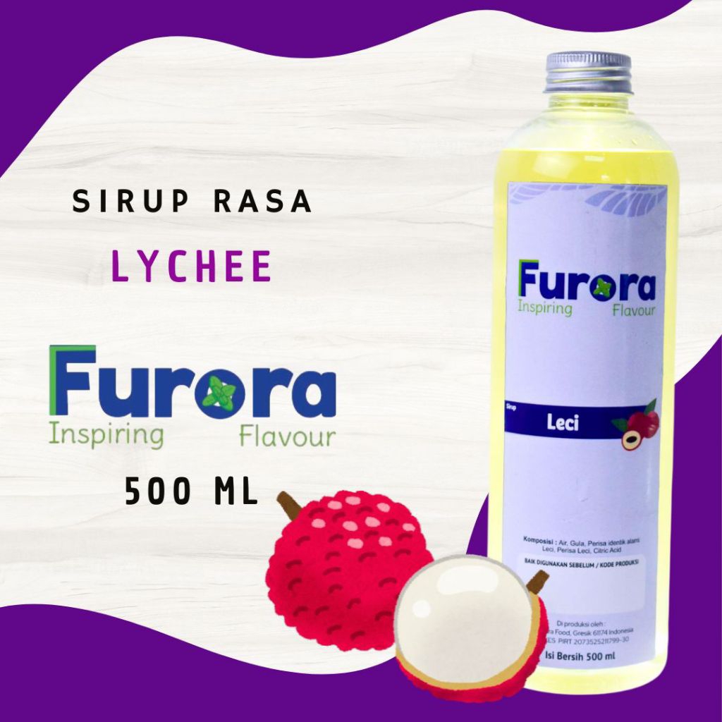 

Sirup Leci - Furora Syrup 500 ml l Sirup Cafe l Lychee Syrup