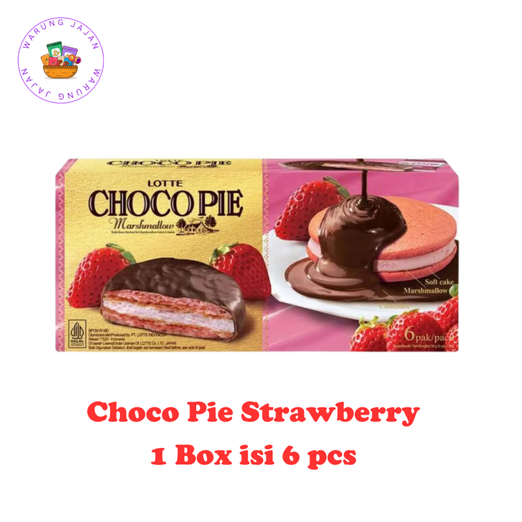 

Choco Pie Strawberry - 1 Box isi 6 Pcs