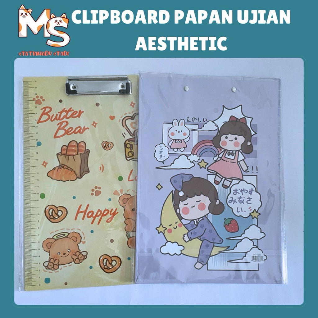 [1 PCS]PAPAN UJIAN CLIPBOARD AESTHETIC LUCU