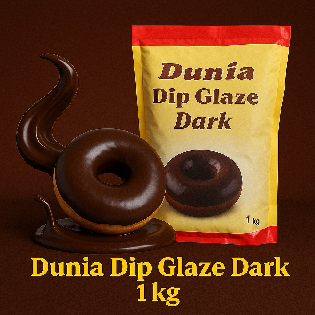 

Dunia Dip Glaze Dark 1 Kg – Saus Cokelat Dark Premium Siap Pakai