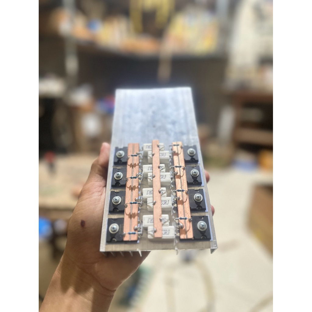 Transistor Final Toshiba  5200 4 Set + Pendingin Heatsink Fullset