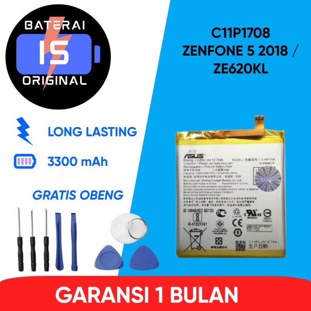 BATERAI C11P1708 ZENFONE 5 2018 / ZE620KL