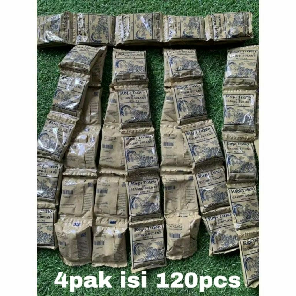 

4pak Kopi Cap Liong Bulan Tanpa Gula 8g Termurah ( isi 120pcs sanchet )