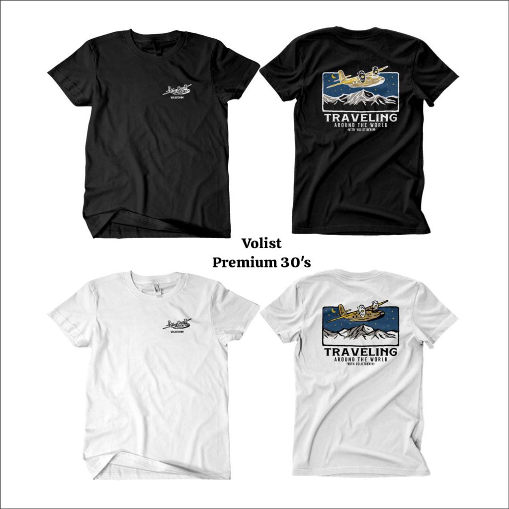 Kaos Distro Pria Volist Cotton Combed 30s - Oblong Premium M L XL
