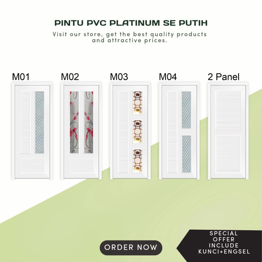 PINTU UPVC PLATINUM SPESIAL EDITION PUTIH