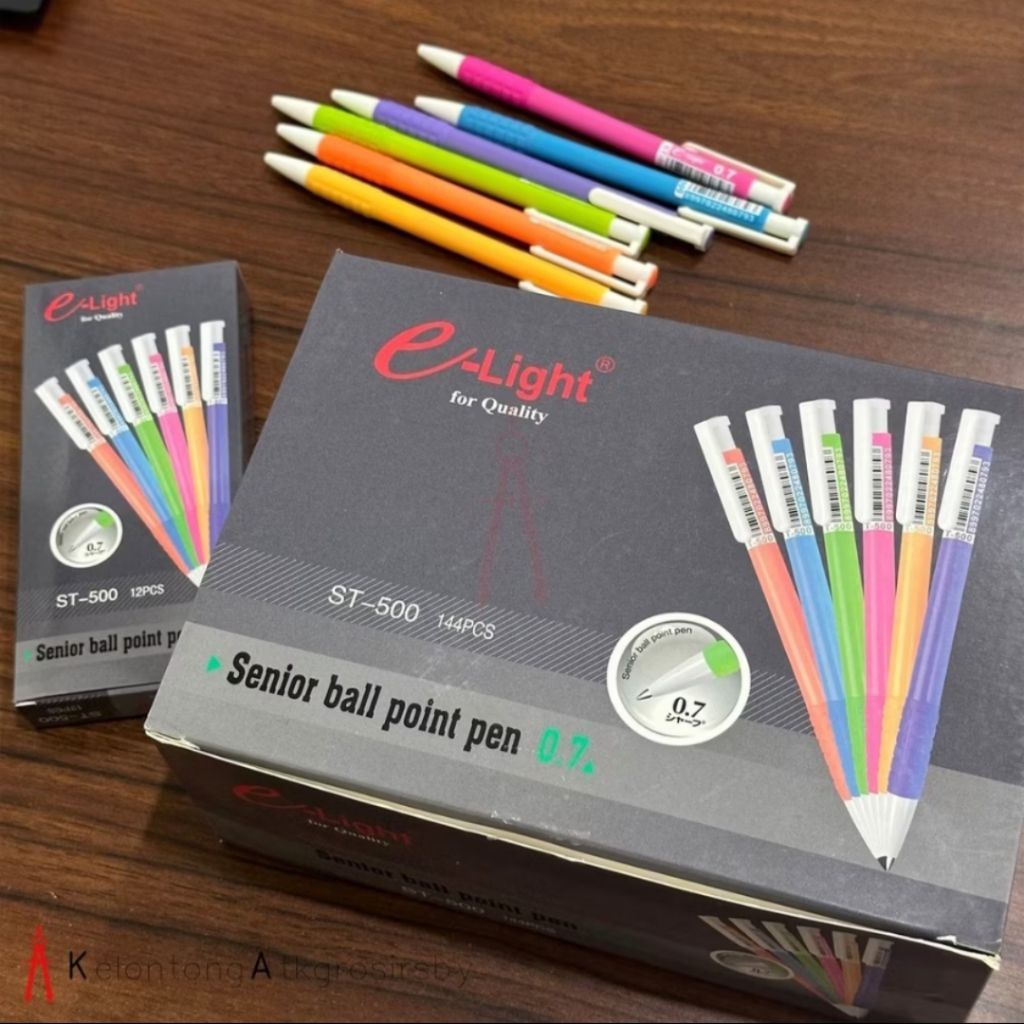 

BALLPOINT / PULPEN / BOLPEN (HITAM) E-light ST-500