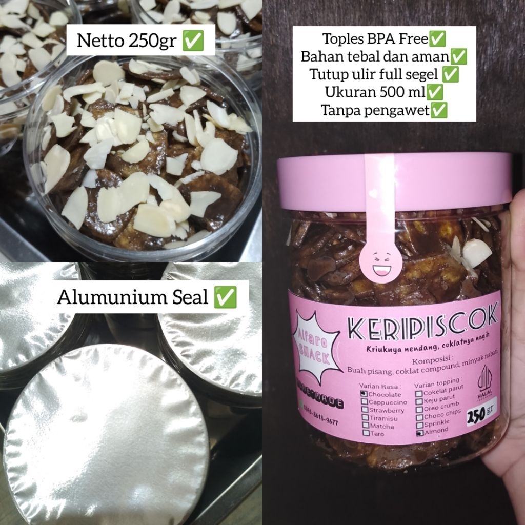

Keripik Pisang Coklat TOPLES PREMIUM Keripiscok 250 gr
