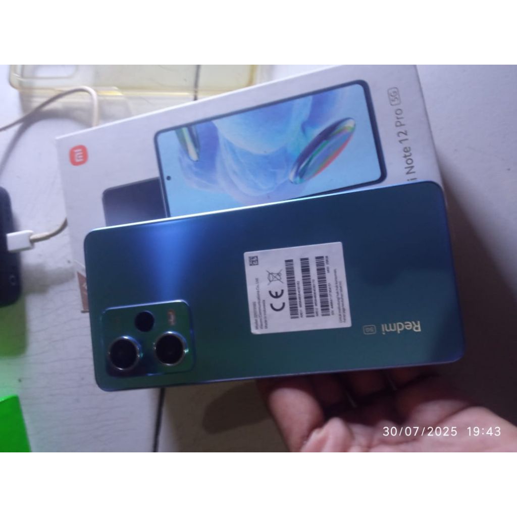 xiomi redmi note 12 pro 5g bekas / second