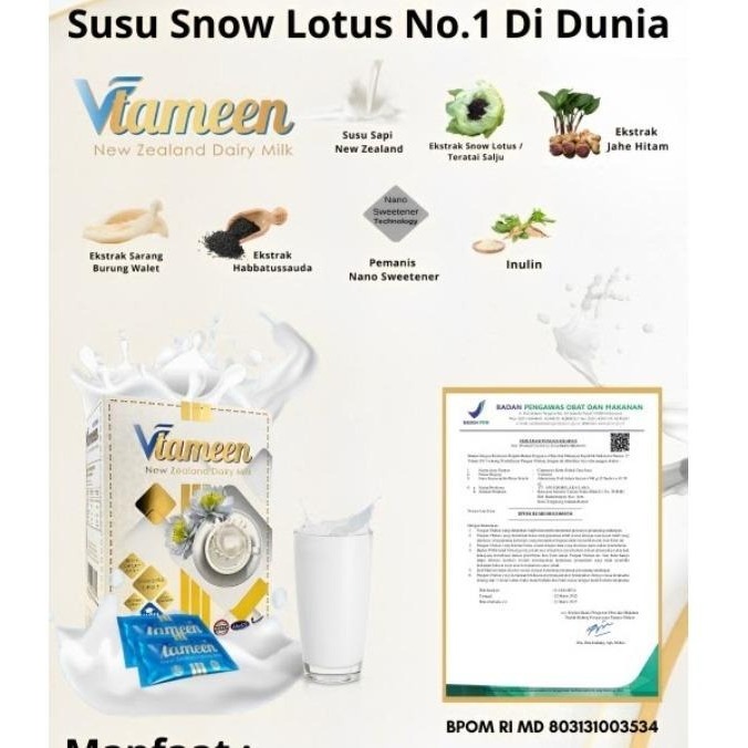 

Susu New Zealand Dairy Milk Vtameen Volten Box isi 15 sachet (20g)